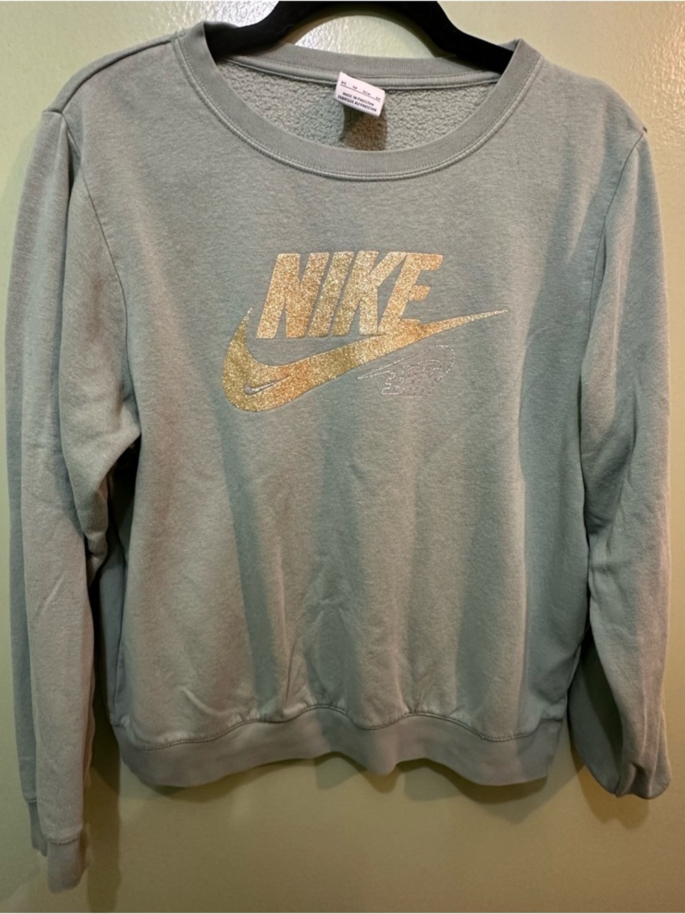 Nike Women's Sage Crewneck Sweatshirt with Gold Logo